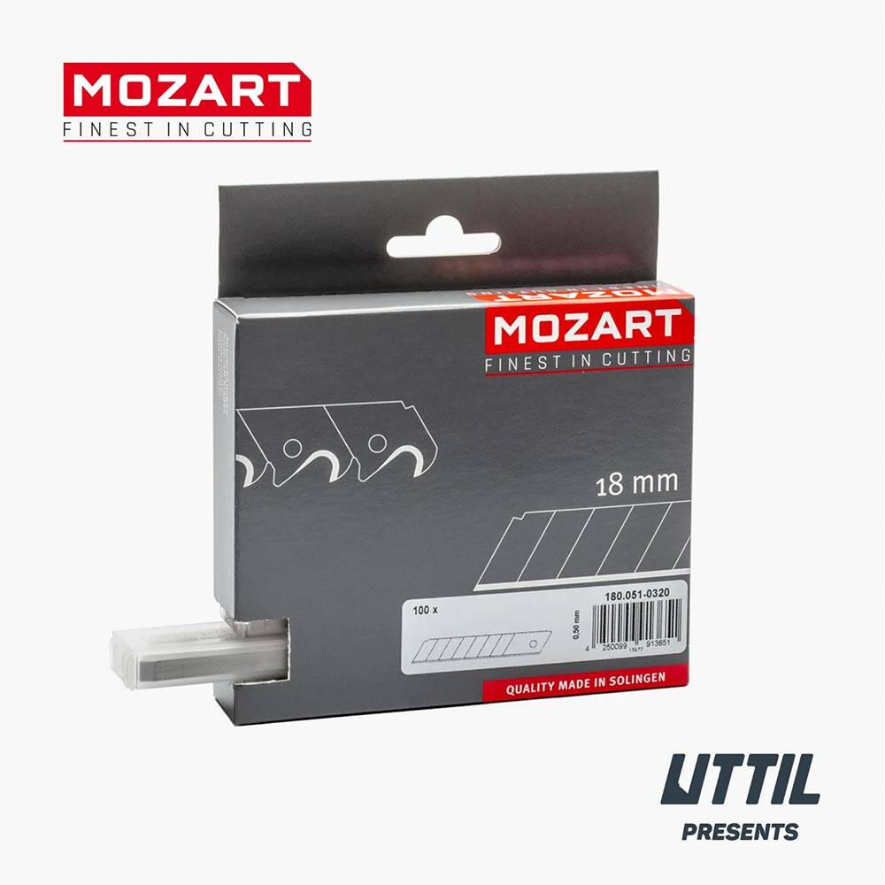 Mozart Blades Maket Bıçağı Yedeği TIN 18 mm 10'lu