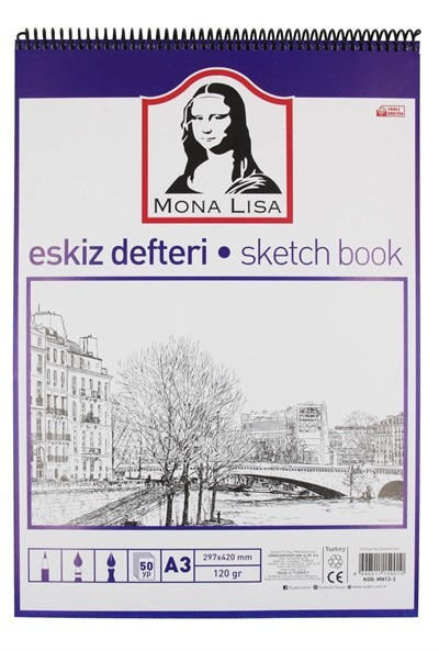 Monalisa Eskiz Defteri A3 120 g 50 yp Telli