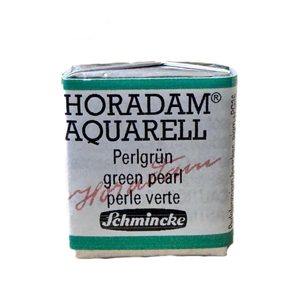 Schmincke Horadam Aquarell Yaldız Sulu Boya Yarım Tablet 992 Green Pearl