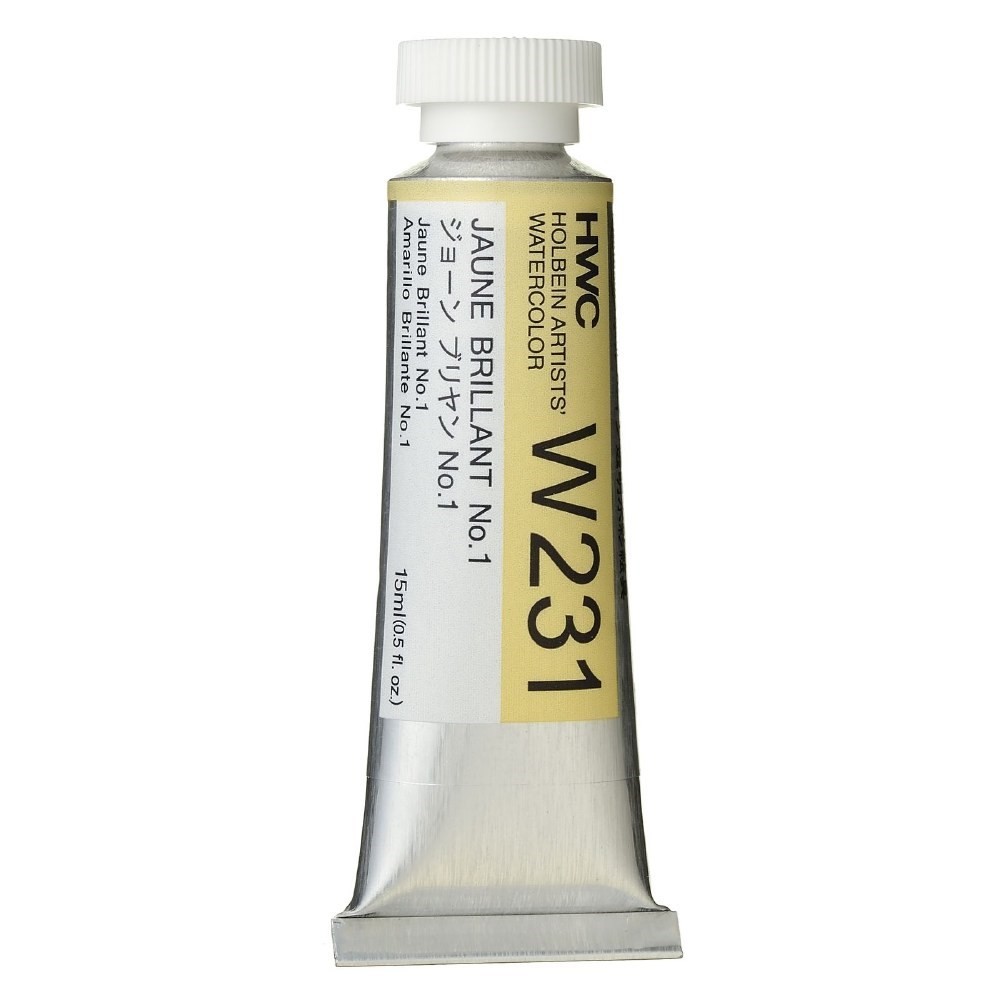 Holbein Watercolour Paint 15ml Jaune Brillant No.1 W231