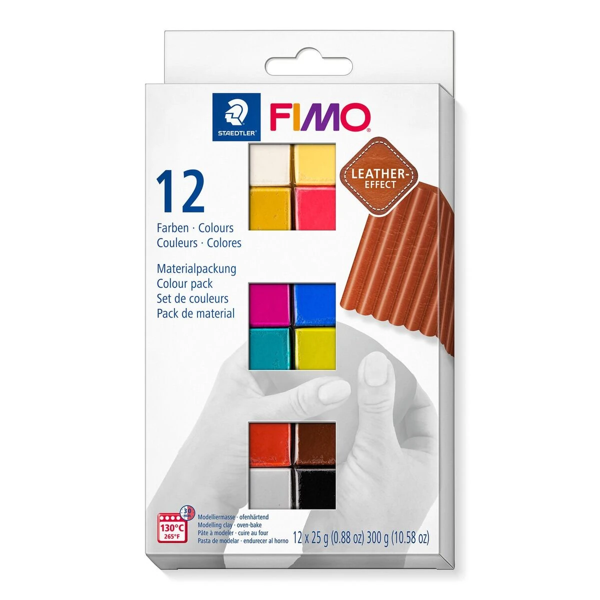 Staedtler Fimo Modelleme Kil Seti 12 Renk Leather Effect
