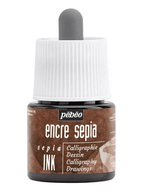 Pebeo Artist Kaligrafi Desen Mürekkebi 45 ml Sepia