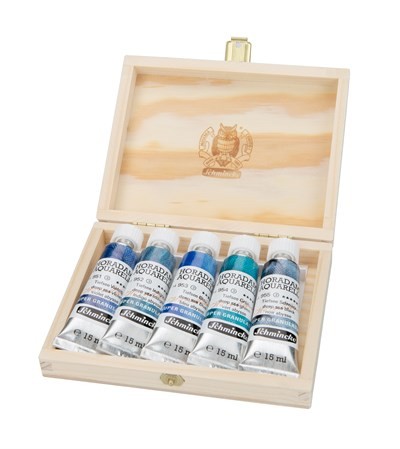 Schmincke Horadam Supergranulation Suluboya Deep Sea Set Ahşap Kutu 5x15 ml