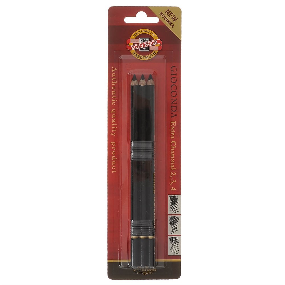 Koh-i Noor Black Charcoal Pencils 8811 3Pcs