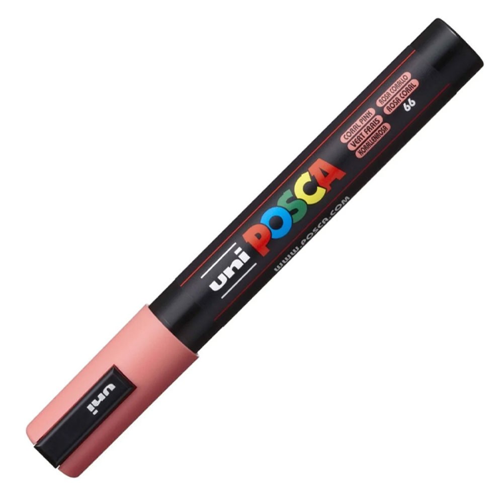 Uni Posca Pc-5M Boyama Markörü 1.8-2.5 mm Mercan Pembe