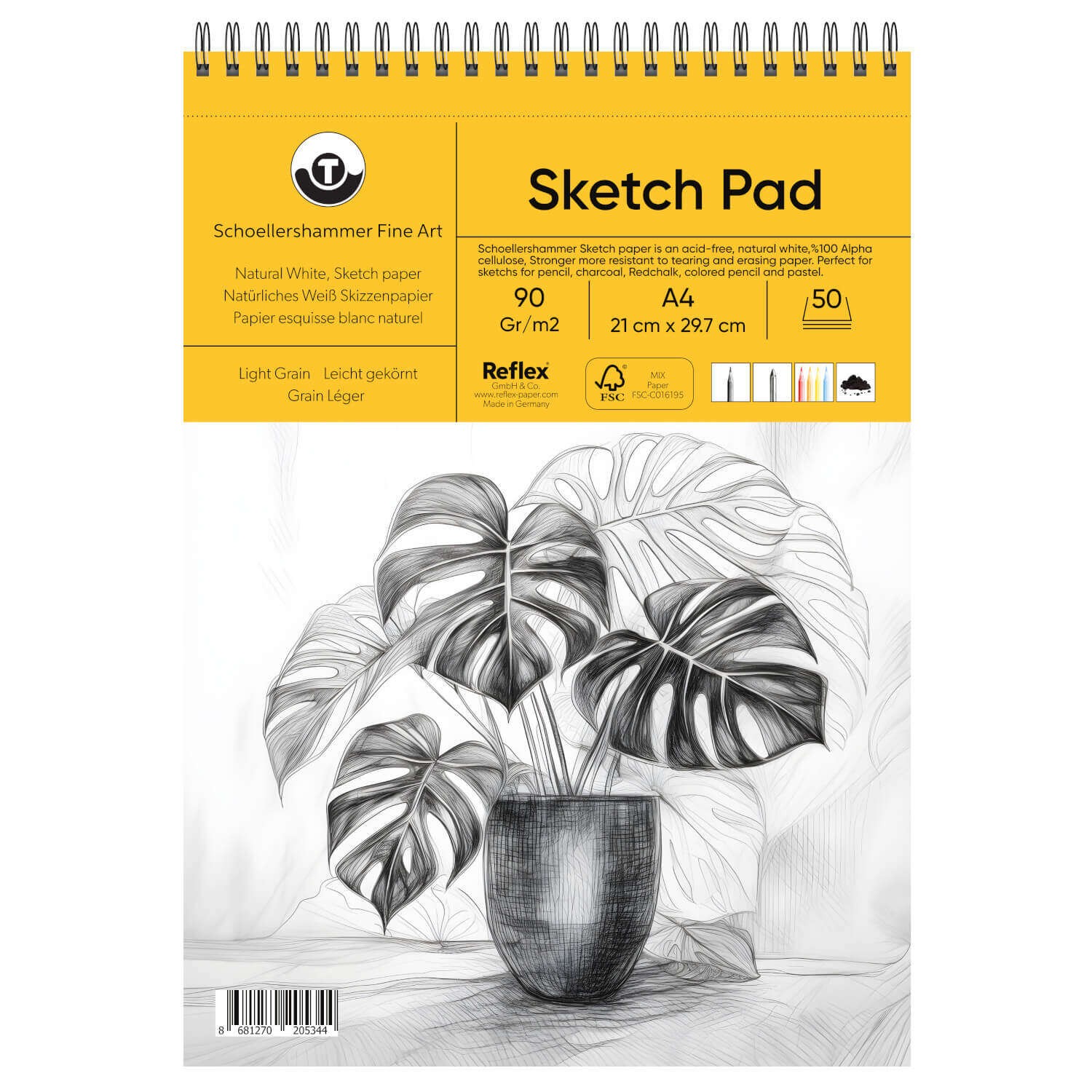 Schoellershammer Sketch Pad Eskiz 90 gr A4 50 yaprak