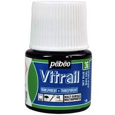 Pebeo Vitrail Cam Boyası 45 ml Sky Blue