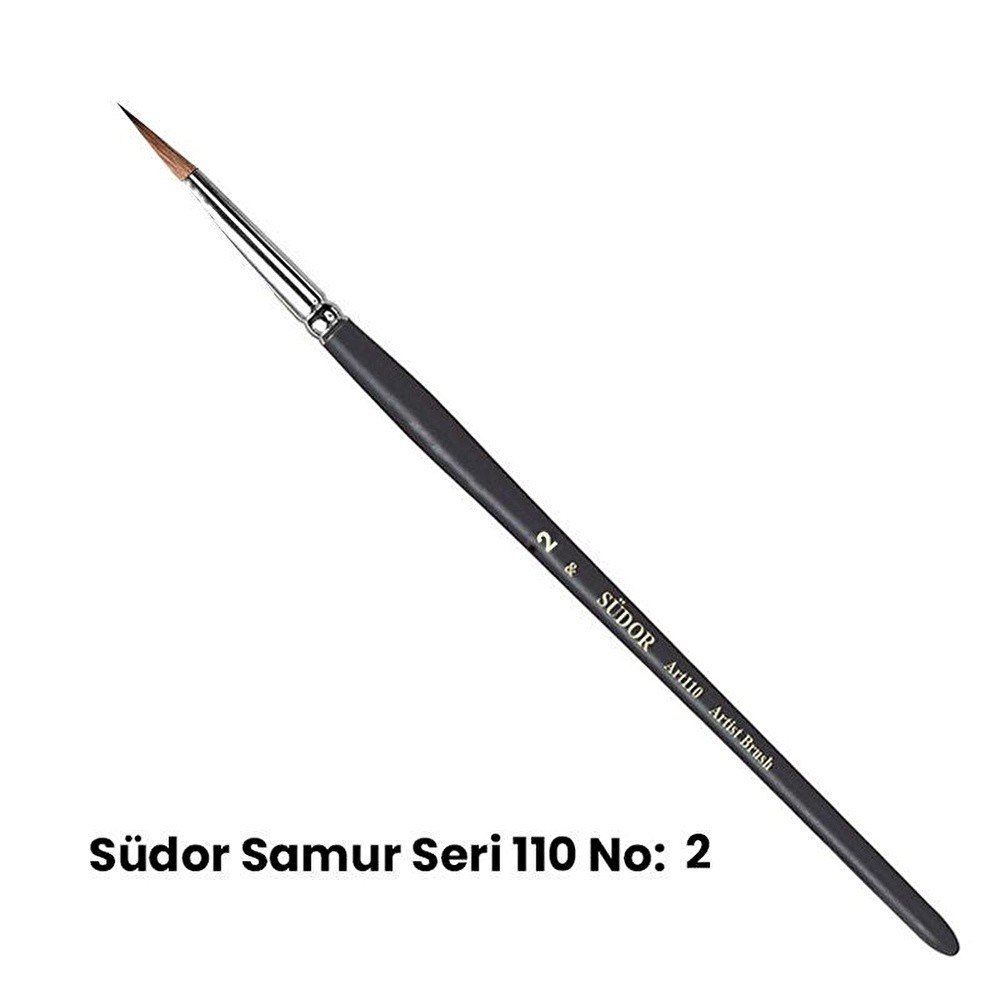 Südor 110 Seri Yuvarlak Uçlu Samur Suluboya Fırçası No:2