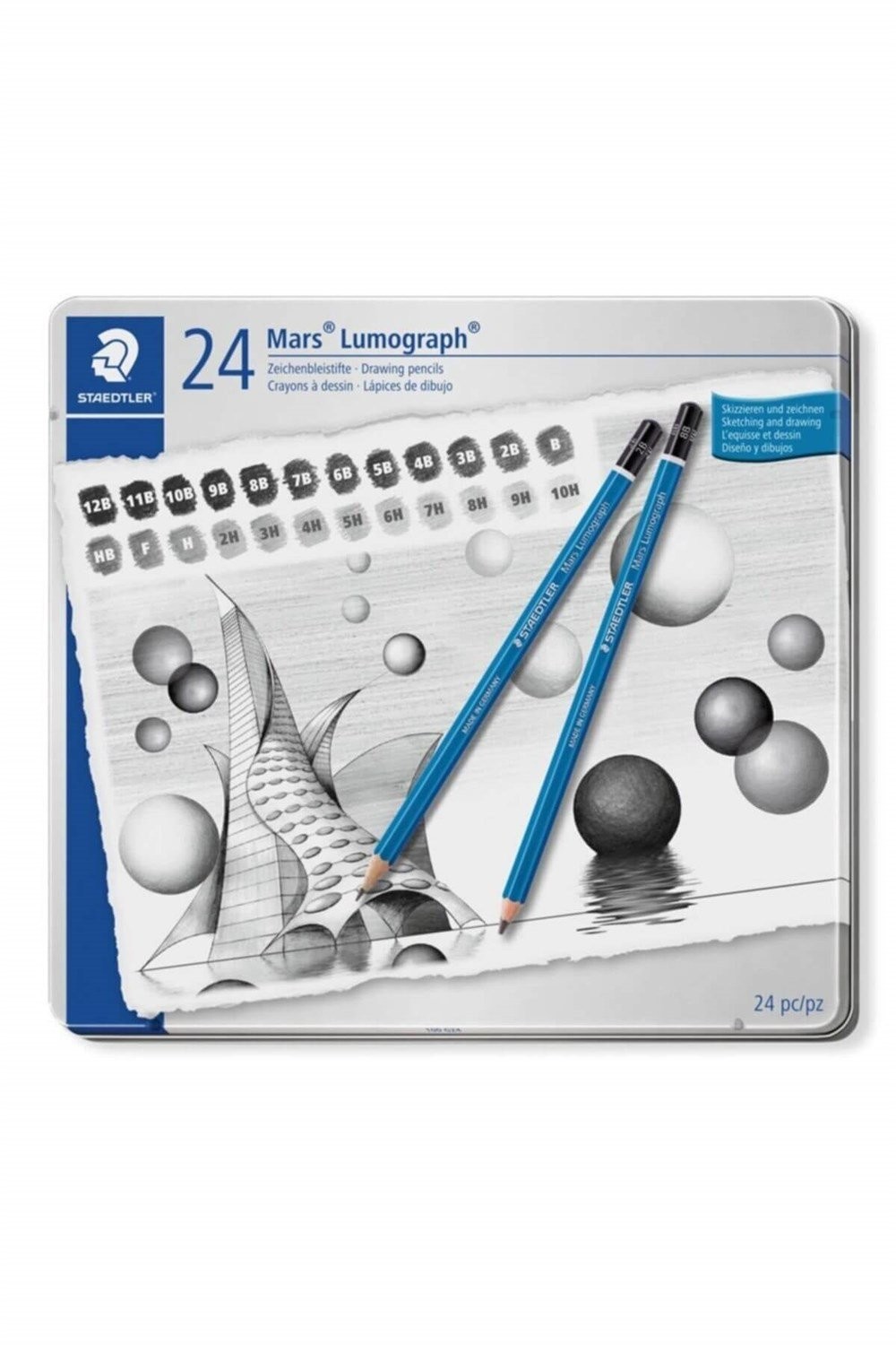 Staedtler 100 G24 Mars Lumograpy Kurşun Kalem 24'Lü