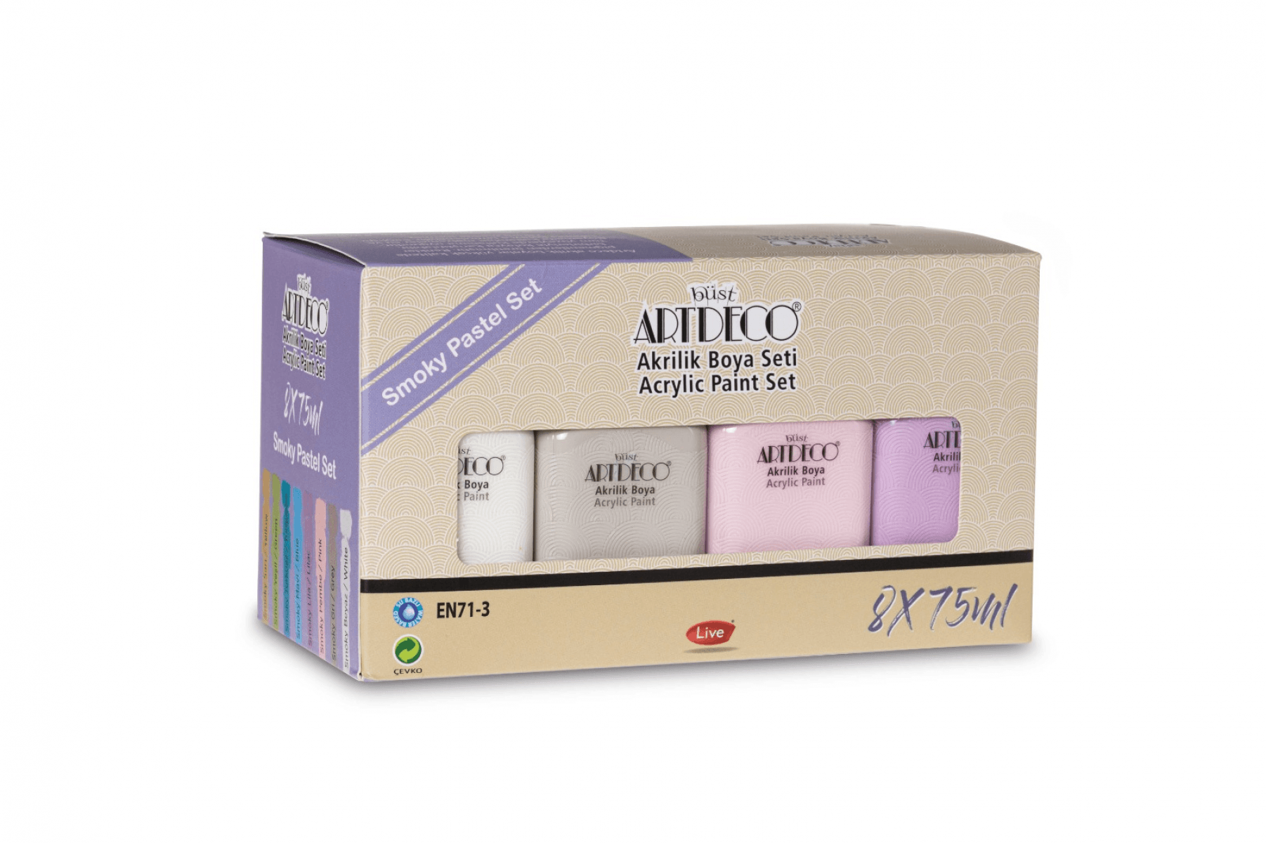 Artdeco Akrilik Boya Seti 8x75ml Smoky Pastel Renkler