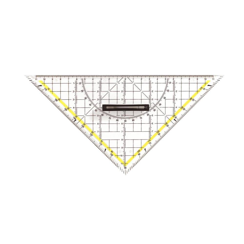 Leniar Plastic Geo-Square 25 cm with Removable Grip