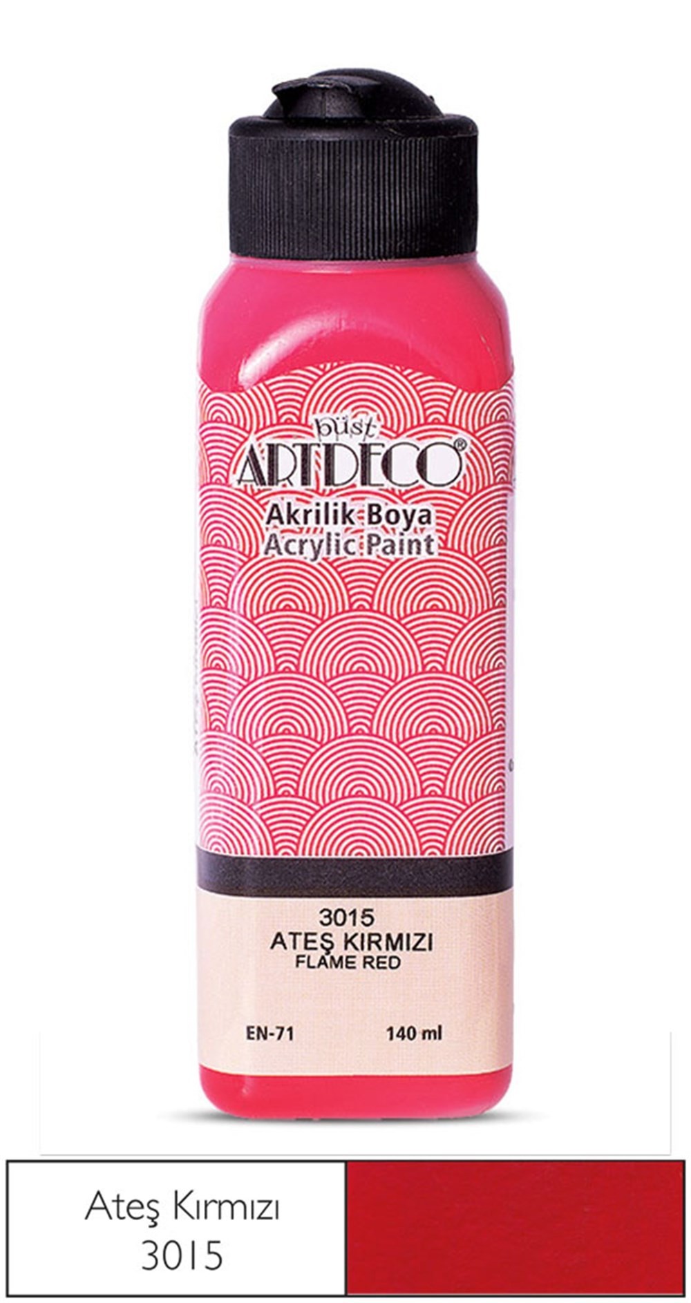 Artdeco Akrilik Boya 140 ml 3015 Ateş Kırmızı