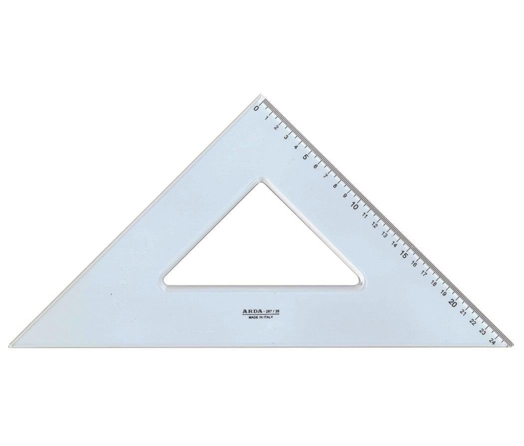 Standardgraph Üçgen Açı Şablonu 40 cm 45 Derece