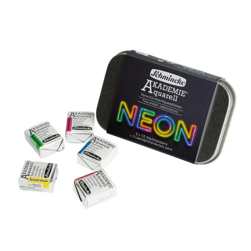Schmincke Akademie Aquarell 5 Renk Neon Renkler