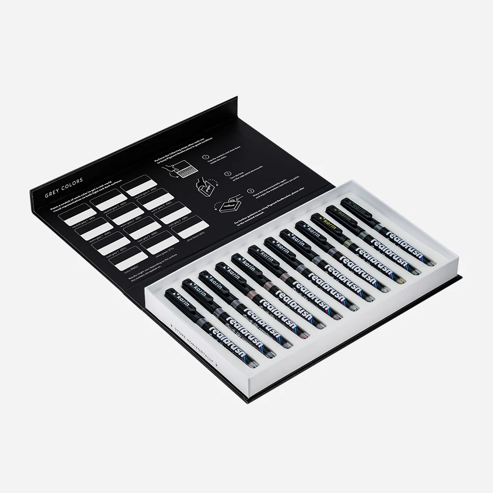 Realbrush Pigment Set 12 Grey Colors