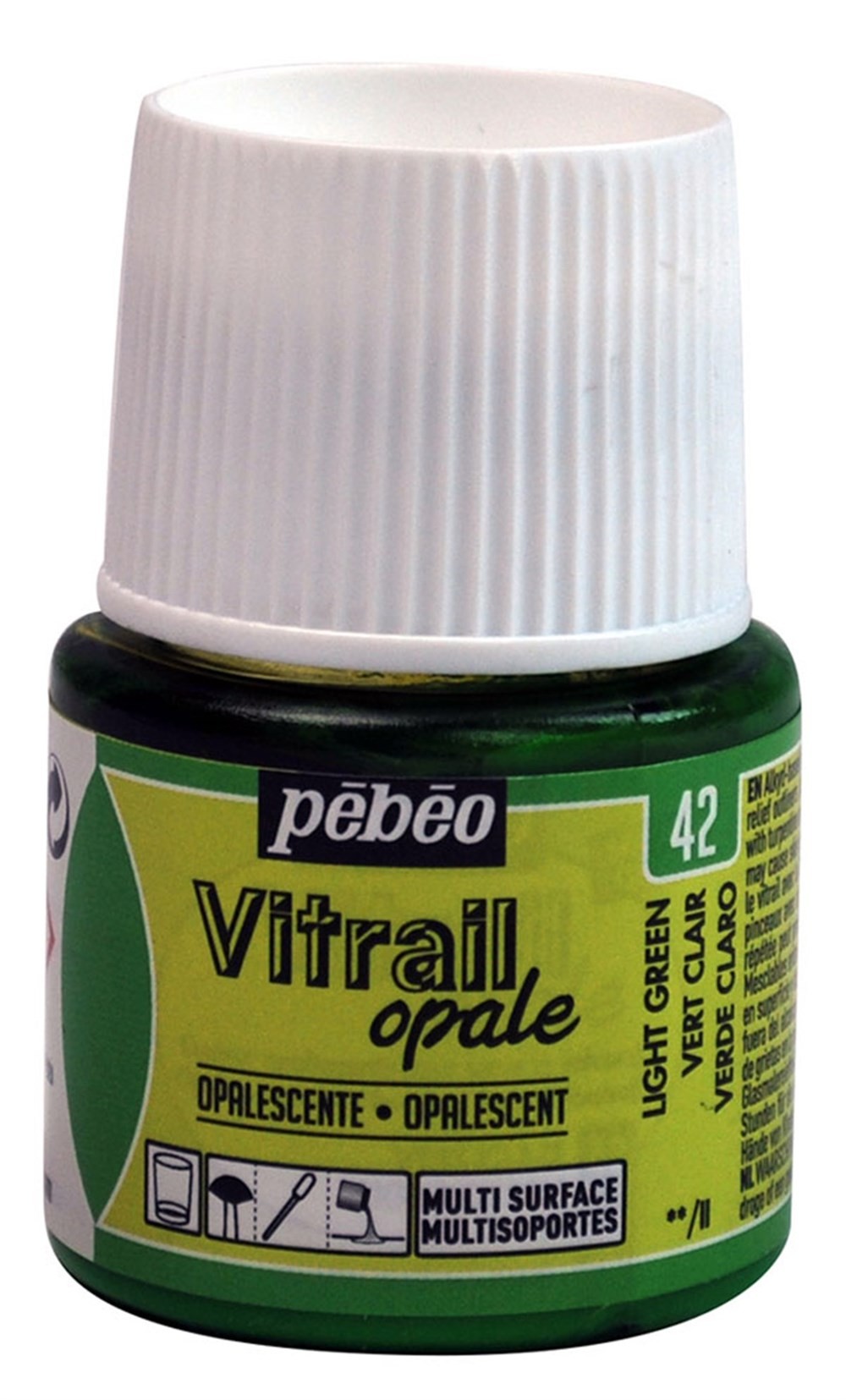 Pebeo Vitrail Cam Boyası 45 ml 42 Opak (Örtücü) Light Green