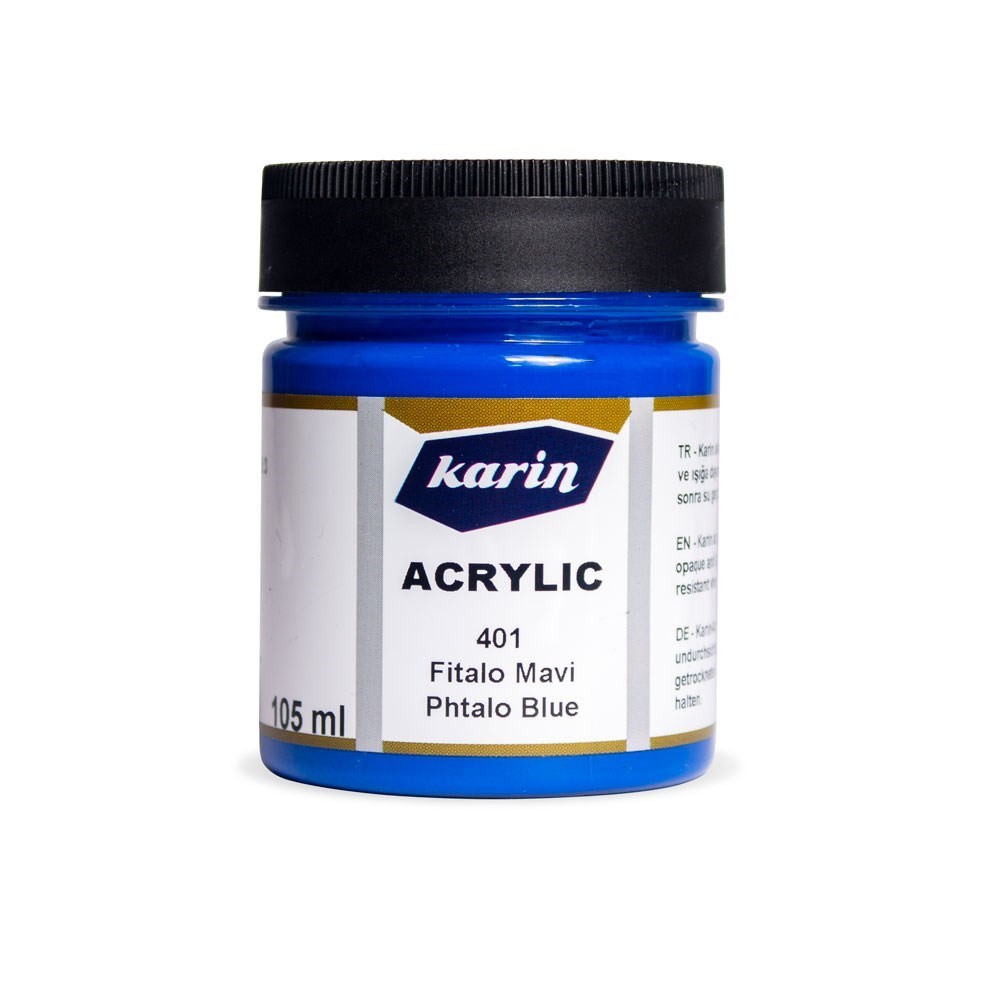 Karin Akrilik Boya 401 Fitalo Mavi 105 ml