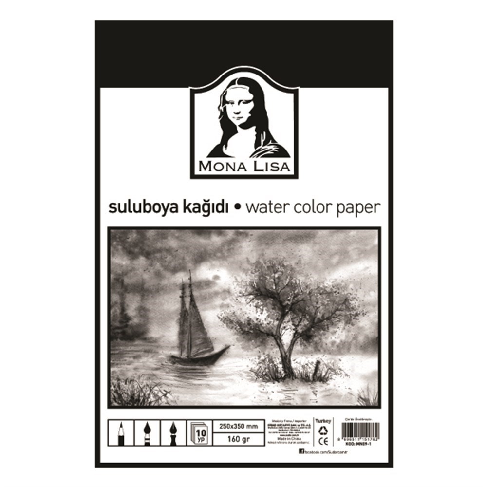 Monalisa Suluboya Kağıdı 25x35 160g 10 yp