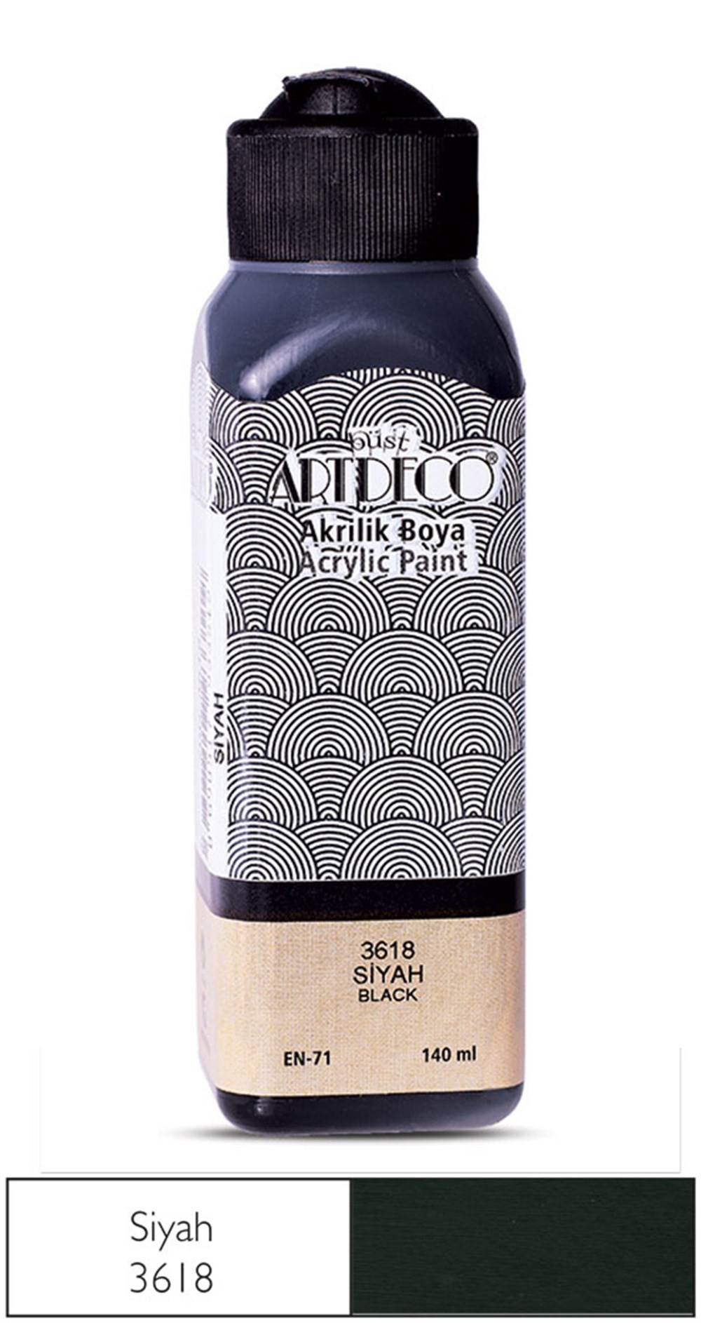 Artdeco Akrilik Boya 140 ml 3618 Siyah