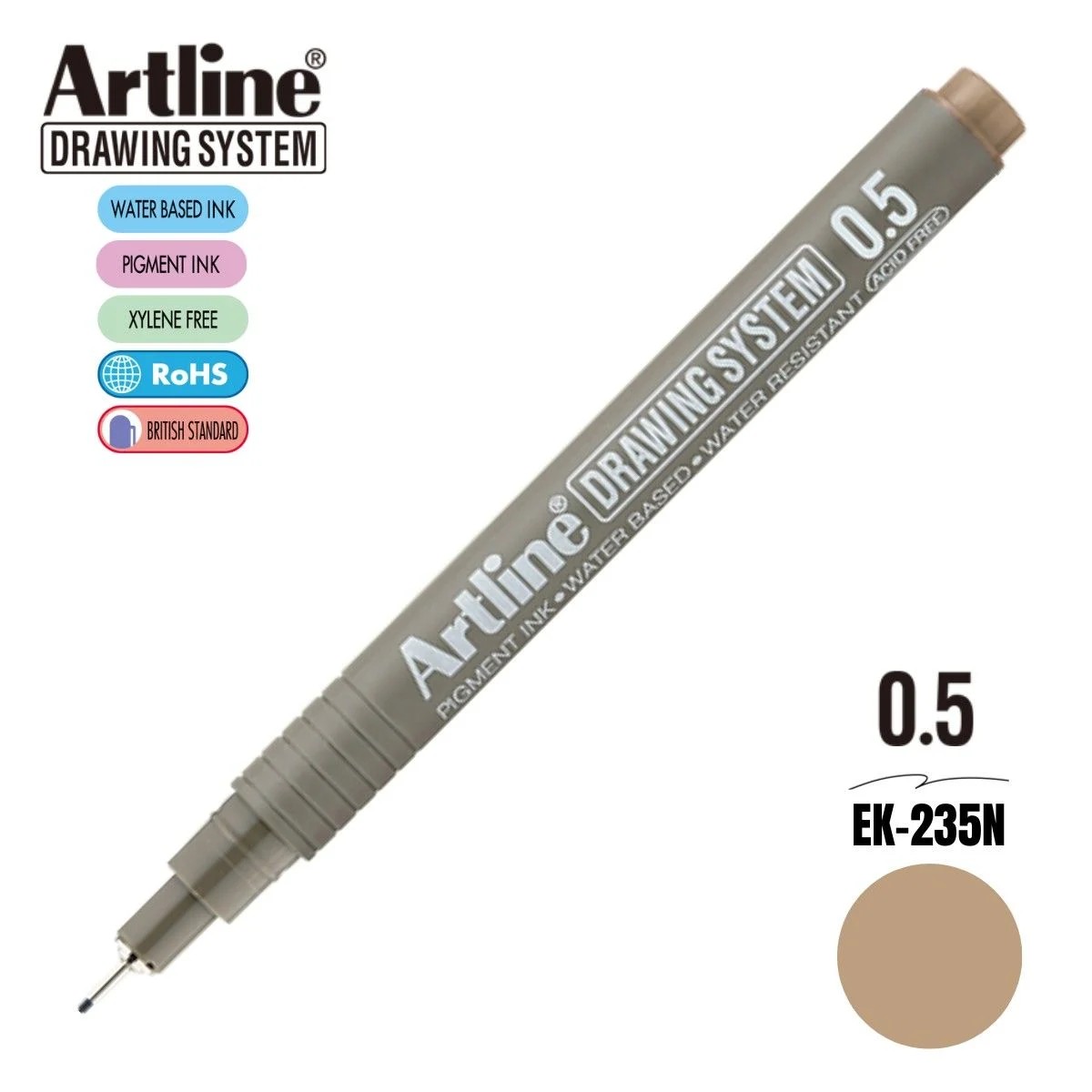 Artline Teknik Çizim Kalemi 0,5 mm Pale Brown