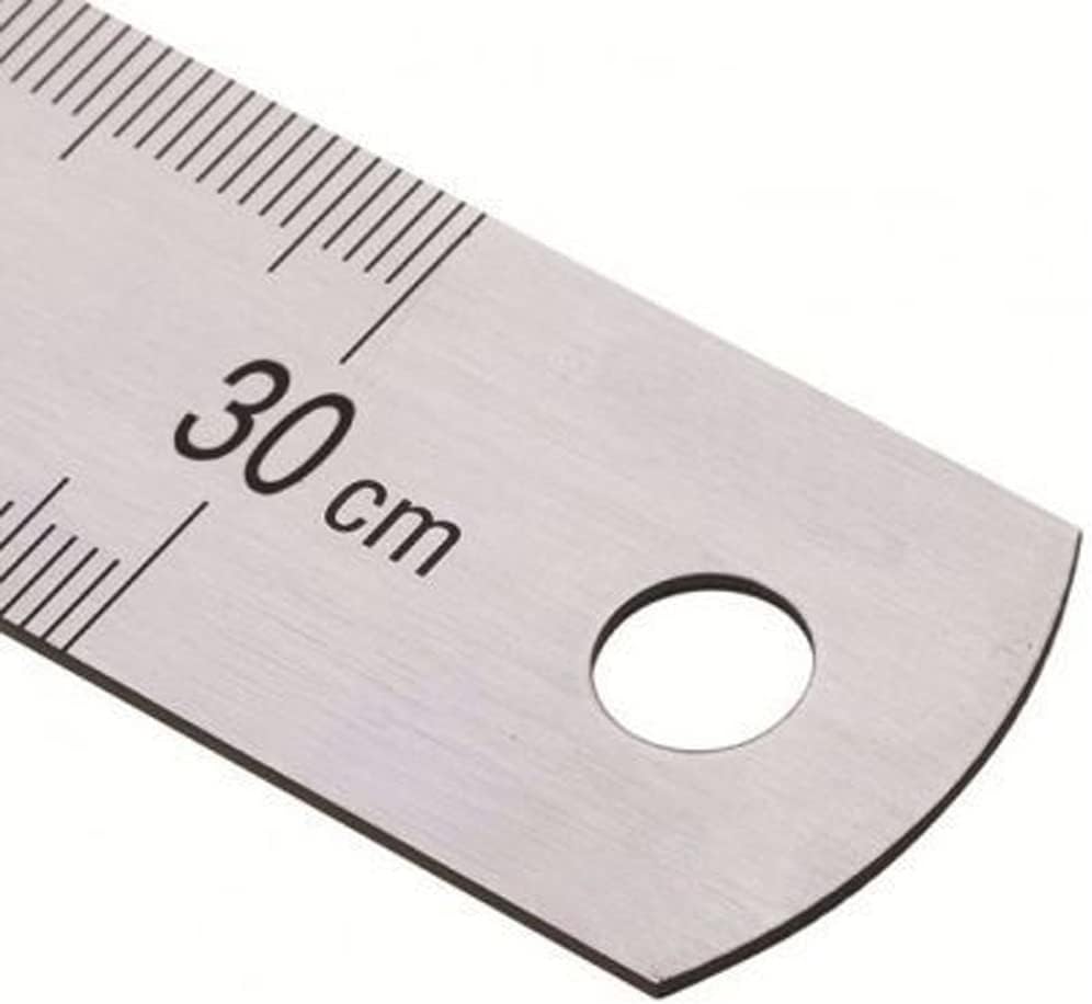 Kraf Çelik Cetvel 30 cm- Inch Ölçülü