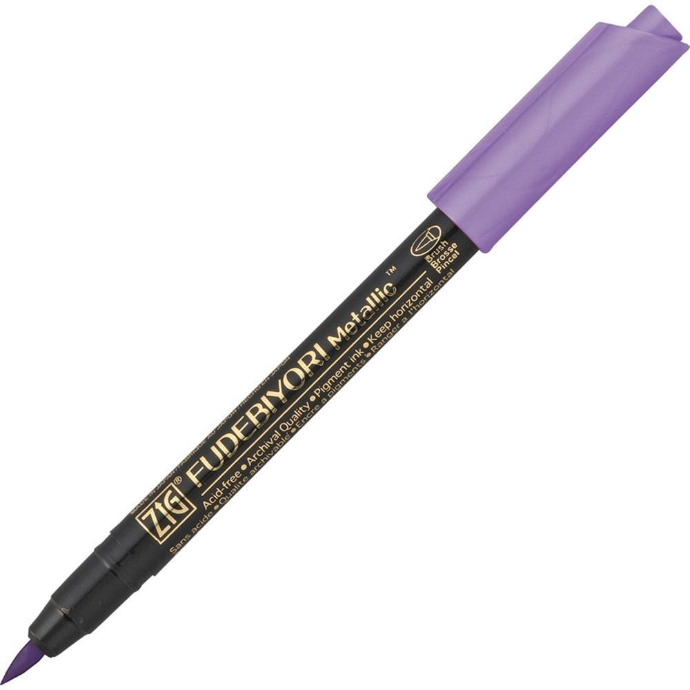 Zig Fudebiyori Metallic Brush Pen Yaldızlı Fırça Uçlu Marker Kalem 124 Viole