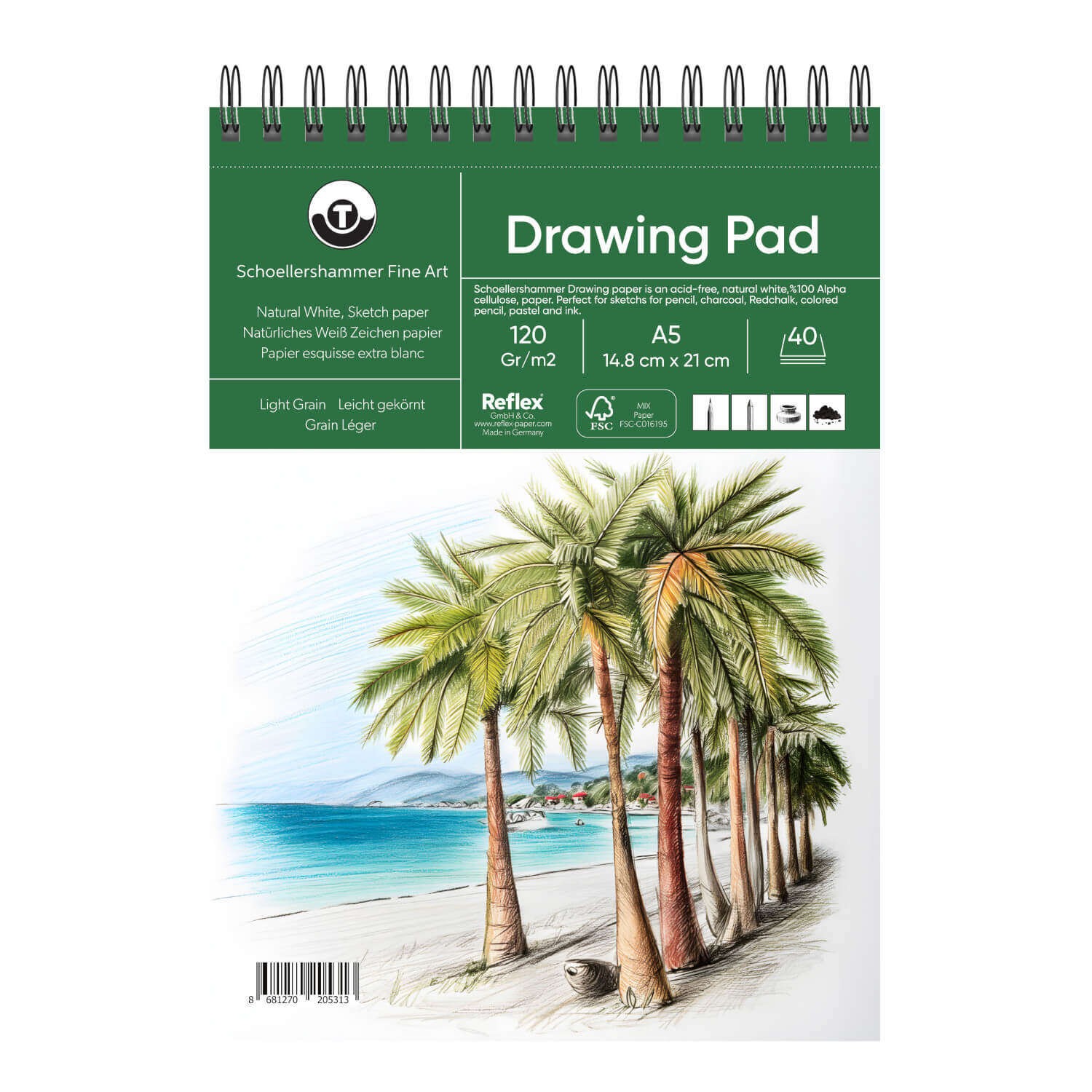 Schoellershammer Drawing Pad Çizim Defteri 120 gr A5 40 Yaprak