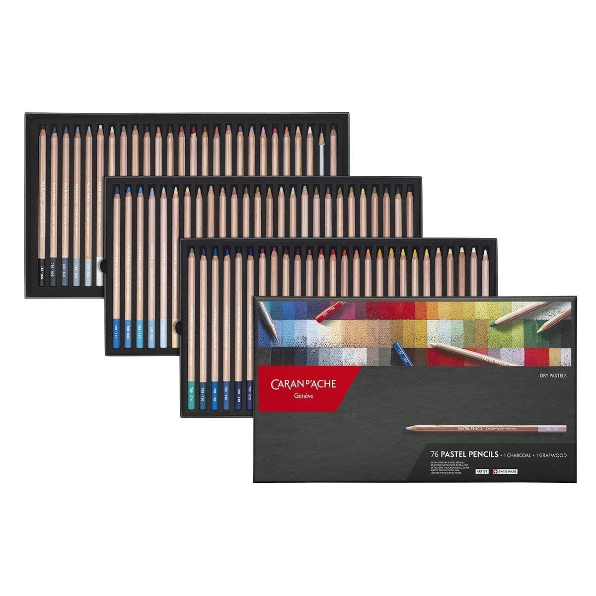 Caran d'Ache Pastel Pencils Set 76 Renk