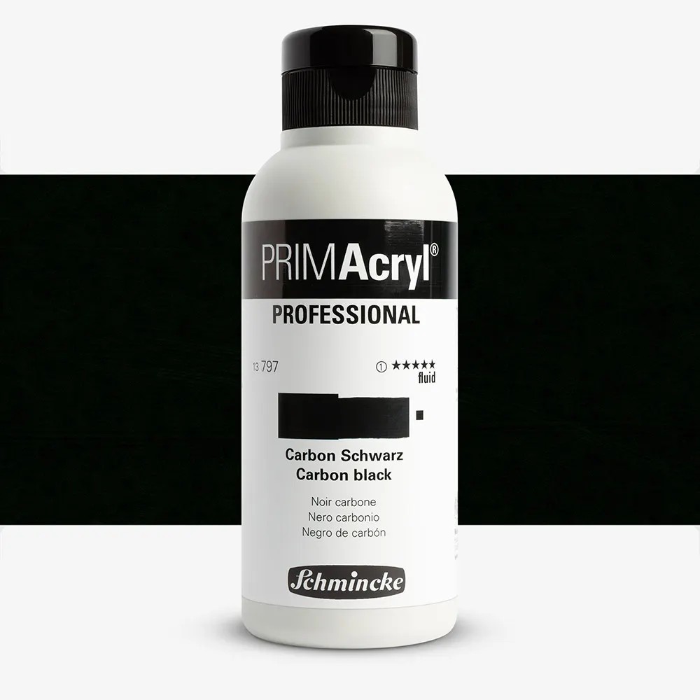 Schmincke Primacryl Artist Akrilik Boya 250 ml Seri 1 797 Carbon Black Fluid