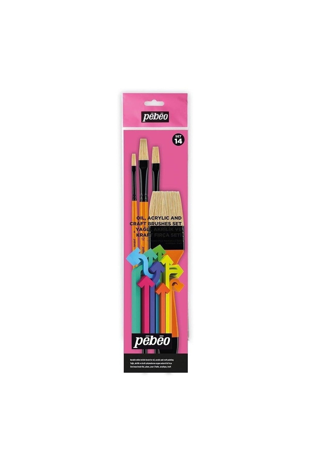 Pebeo Set-14 4lü Yağlıboya Fırça Seti