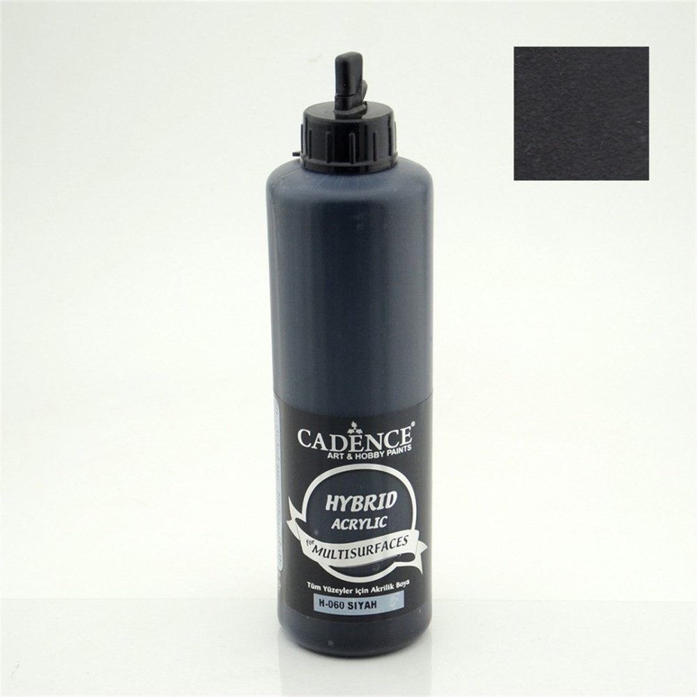Cadence Hybrid Multisurface Akrilik Boya 500 ml H060 Siyah