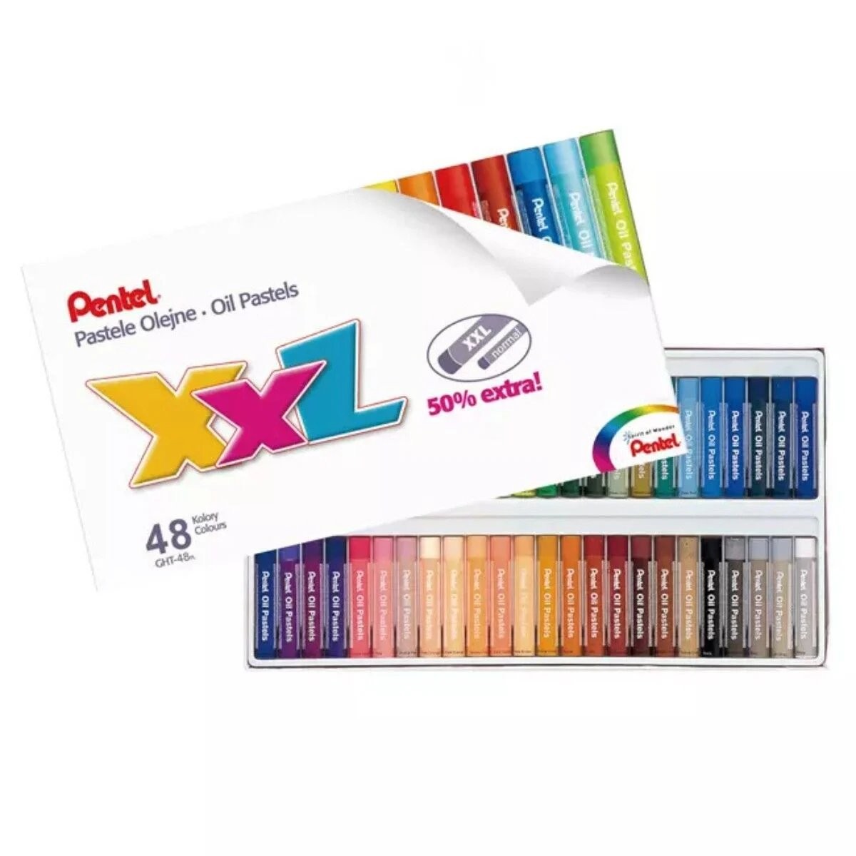 Pentel Yağlı Pastel Boya XXL 48 Renk