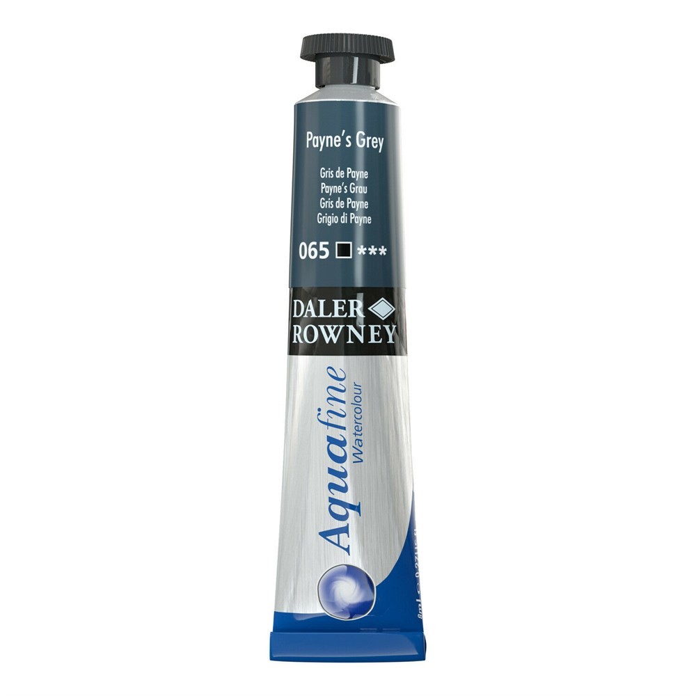 Daler Rowney Aquafine Watercolour 8ml Tube 065 Paynes Grey