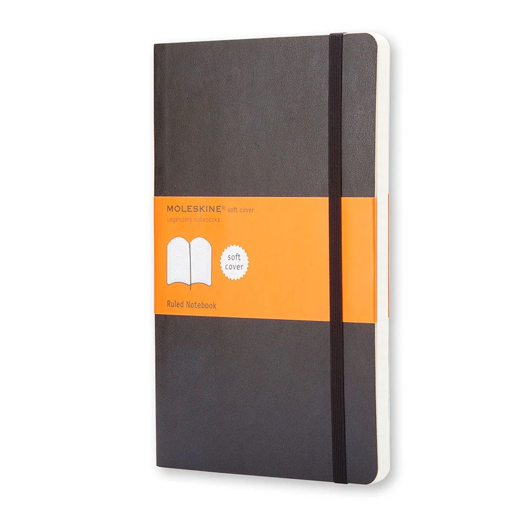 Moleskine Classic Sert Kapak Çizgili Defter 9x14 192 Sayfa Black