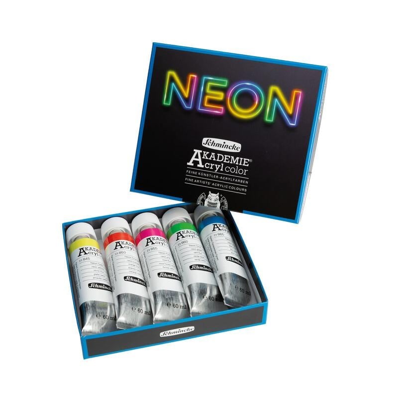 Schmincke Akademie Akrilik Set Neon Renkler 5x60 ml