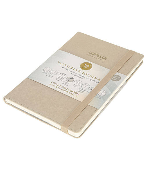 Victorias Journals Copelle Gold Bujo Noktalı Defter 14x21 cm 55 gr 152 Yaprak Bej
