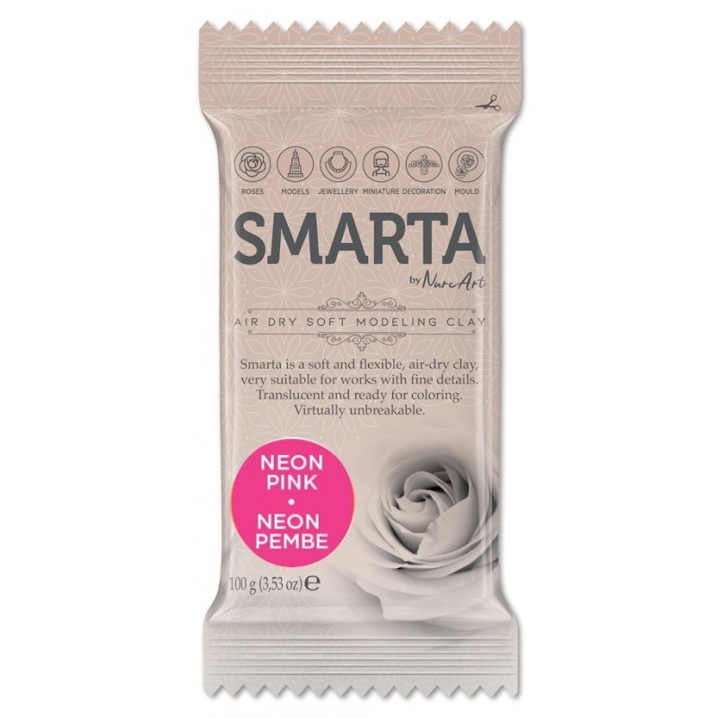 Smarta Havayla Kuruyan Modelleme Hamuru 100gr Neon Pembe