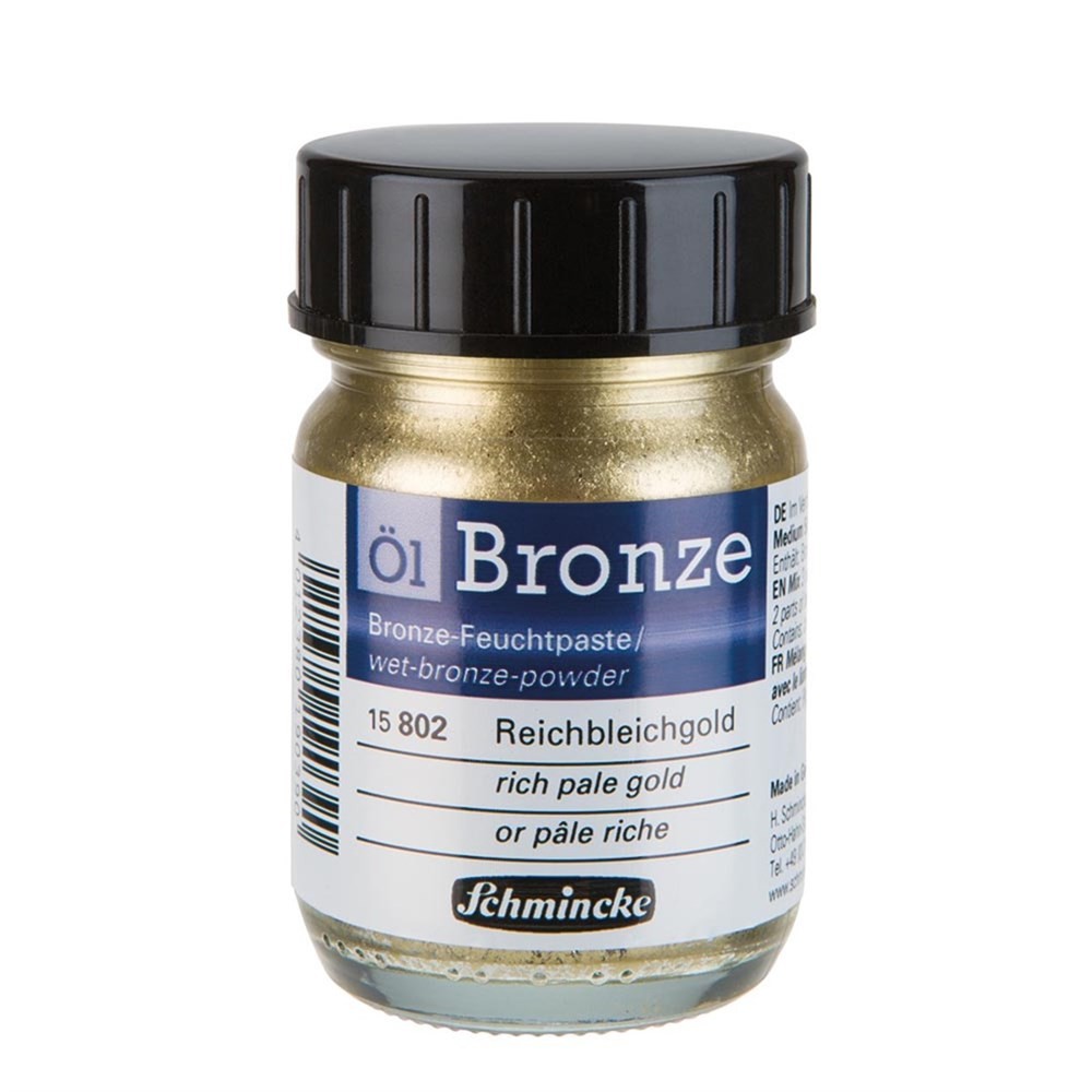 Schmincke Oil Bronze Yağlı Boya Yaldız Pigment 50 ml 802 Rich Pale Gold