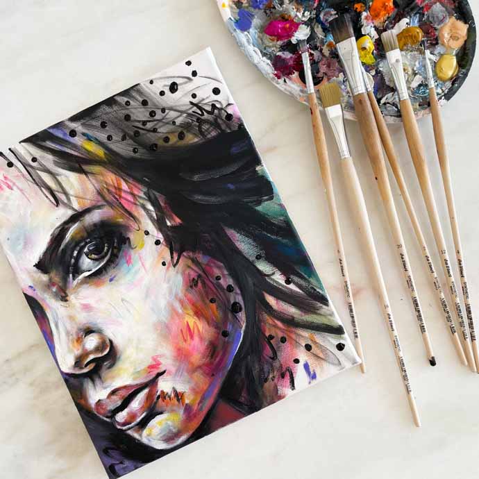 Da Vinci Sentetik Düz Uçlu Akrilik Boya Ve Yağlı Boya Fırçası Seri 8329 No:24