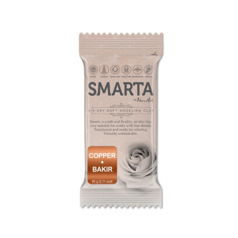 Smarta Havayla Kuruyan Modelleme Hamuru 60gr Metalik Bakır