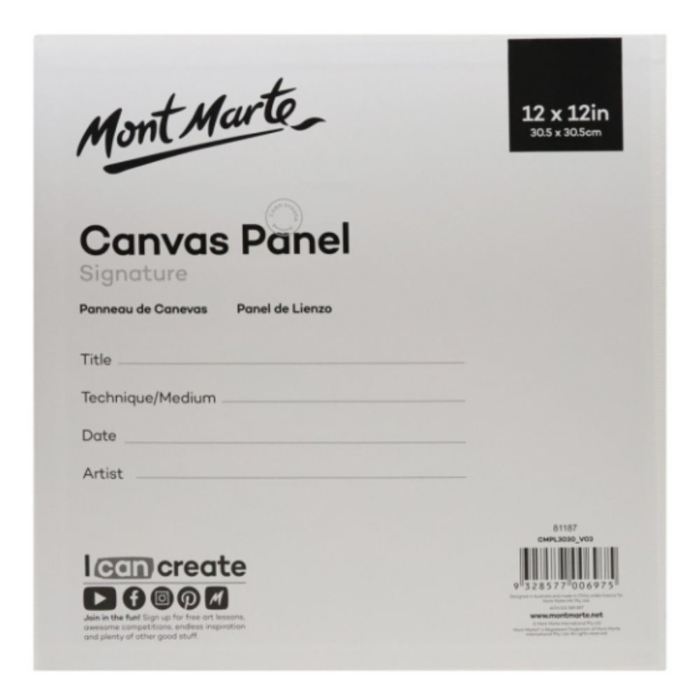 Mont Marte Pres Tuval 30.5x30.5 cm 2'li Paket