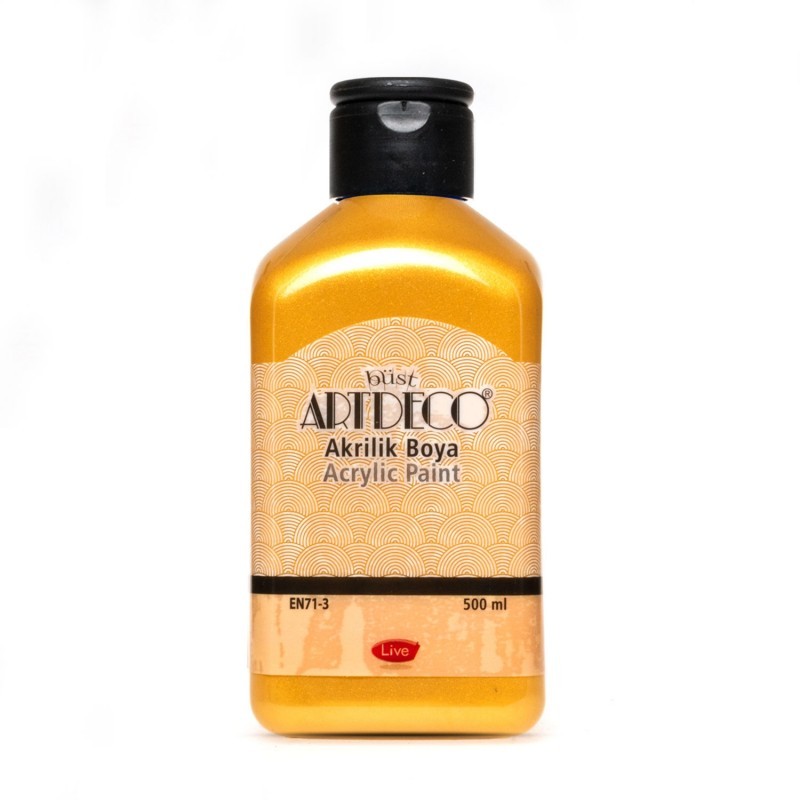 Artdeco Metalik Akrilik Boya 500 ml Altın 3721