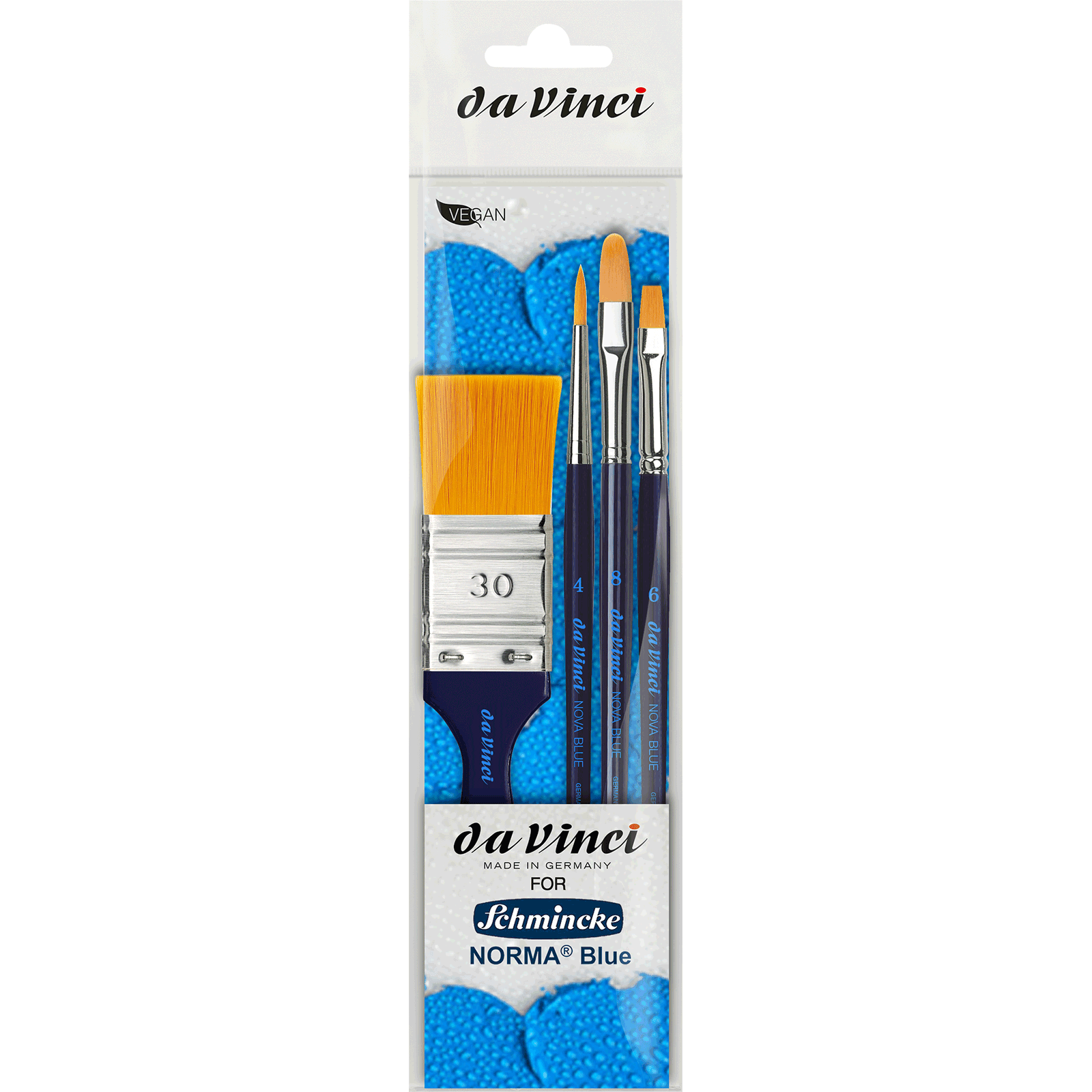 Da Vinci For Norma Blue Synthetic Oil Paint Brush Set 11660