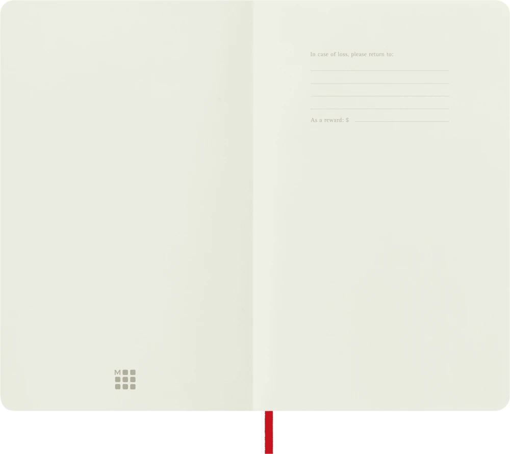 Moleskine Classic Yumuşak Kapak Çizgisiz Defter 13x21 192 Sayfa  Kırmızı