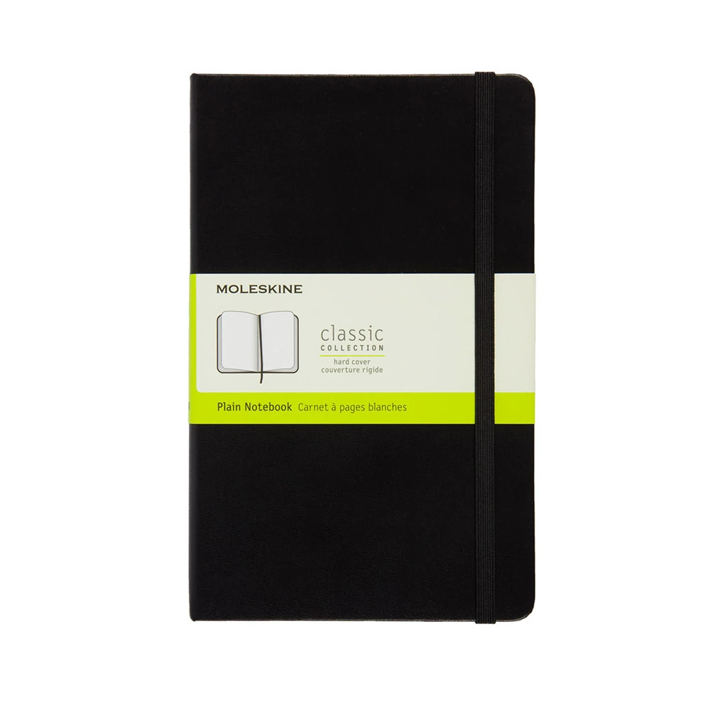 Moleskine Classic Yumuşak Kapak Çizgisiz Defter 9x14 192 Sayfa Black