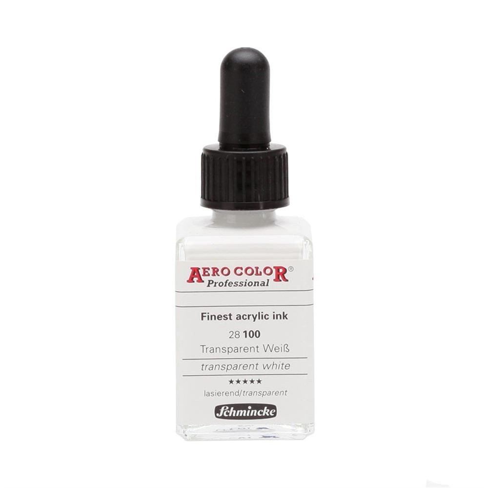Schmincke Aero Color Akrilik Mürekkep 28 ml 100 Transparent White