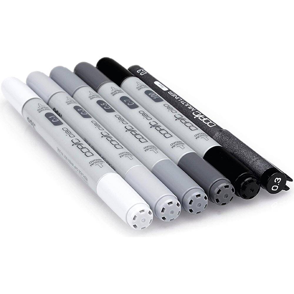 Copic Cool Grey Tones Marker 6'lı Set