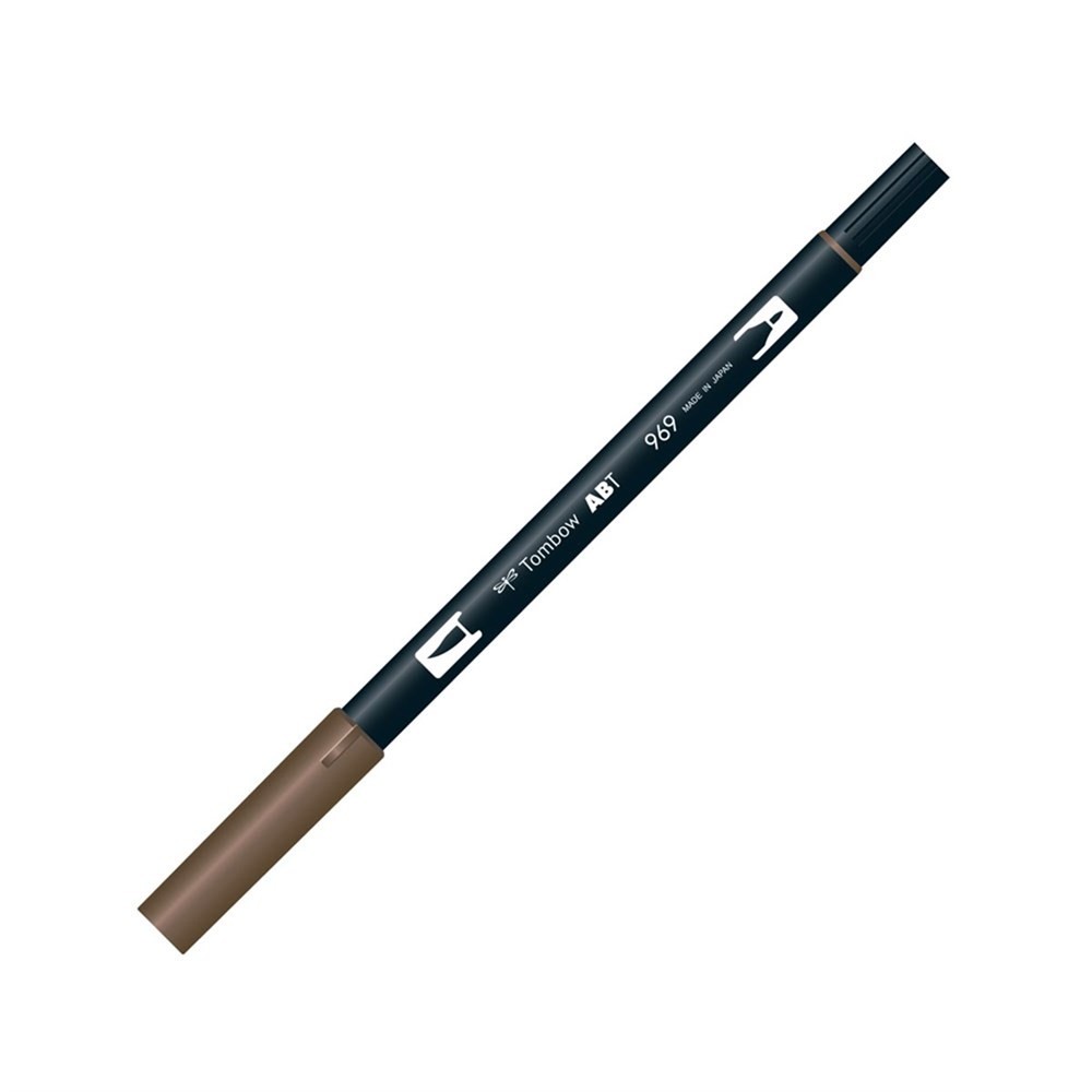 Tombow Dual Brush Pen Grafik Çizim Kalemi 969 Chocolate