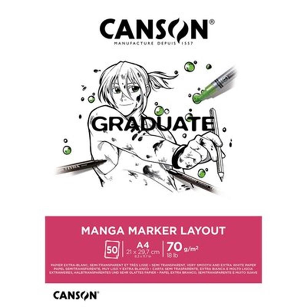 Canson Graduate Manga Markeri A4 70 gr 50 yp