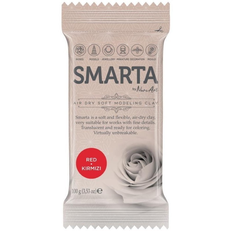 Smarta Havayla Kuruyan Model Hamuru 100gr Kırmızı